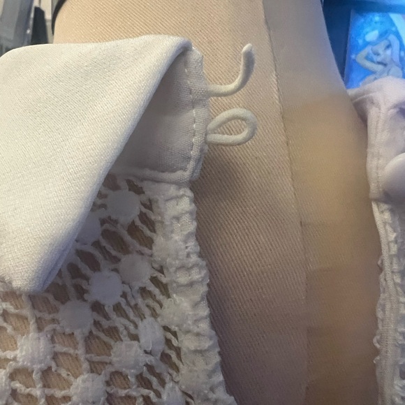 Aqua Lace White Dress Sz Small - Picture 9 of 10